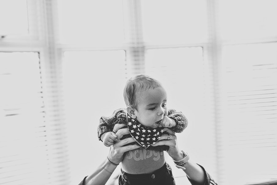 baby johnny being help high