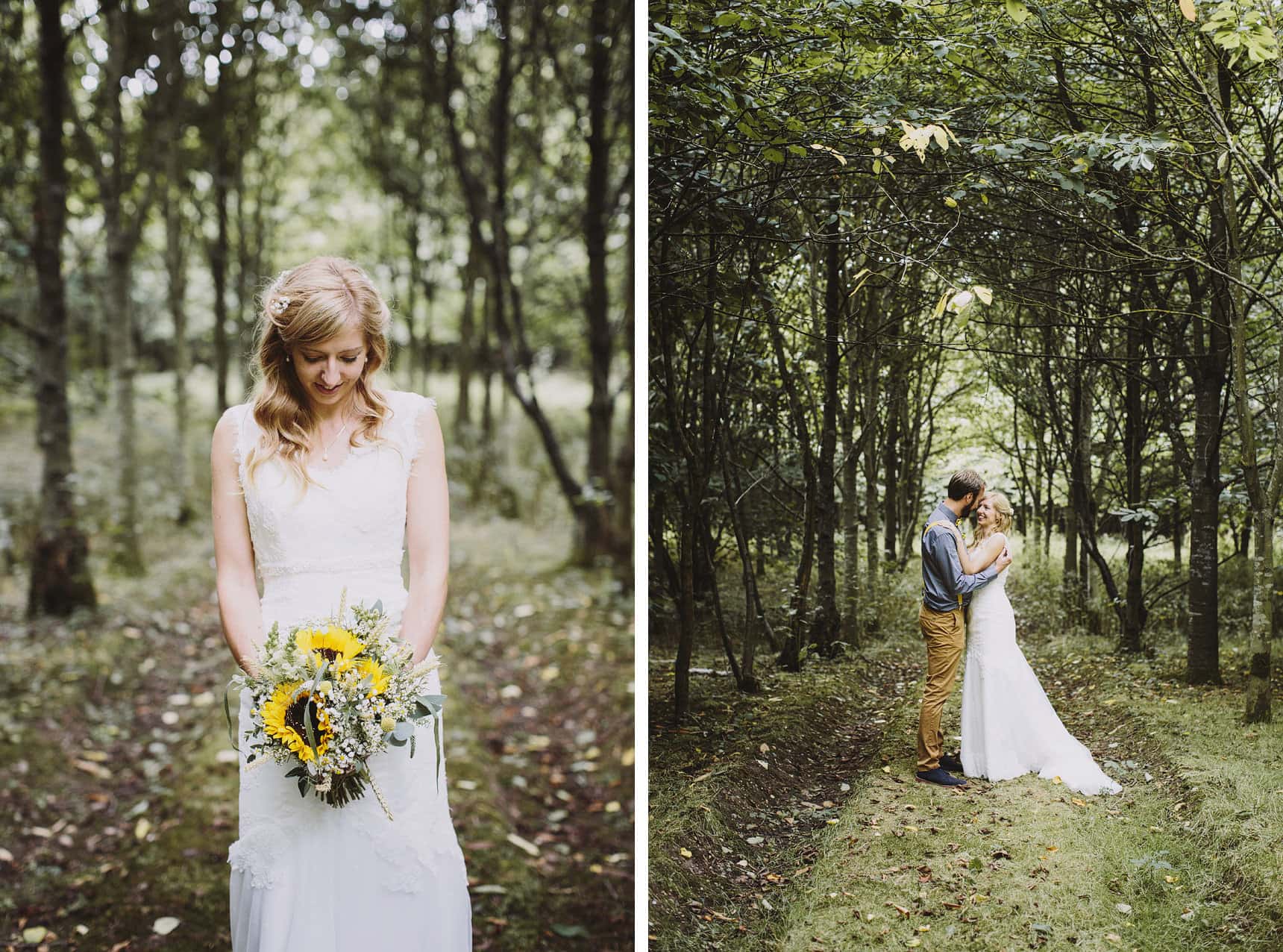wedding portraits in the woods