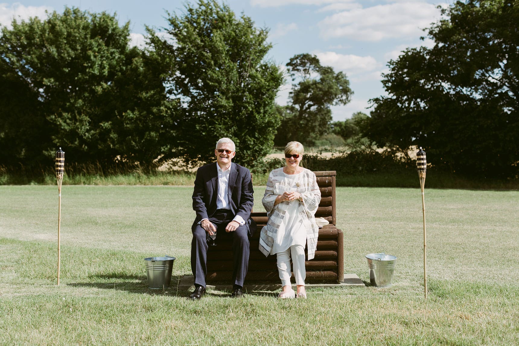 outdoor wedding in essex family home