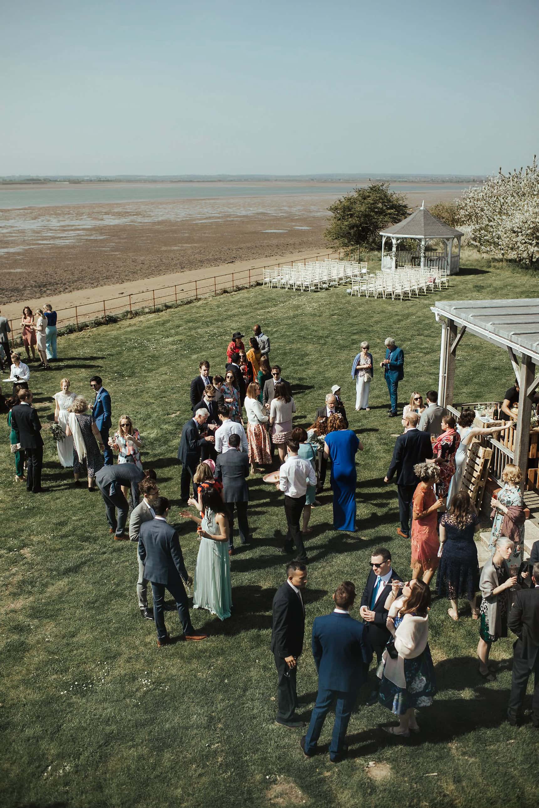relaxed outdoor wedding osea island essex
