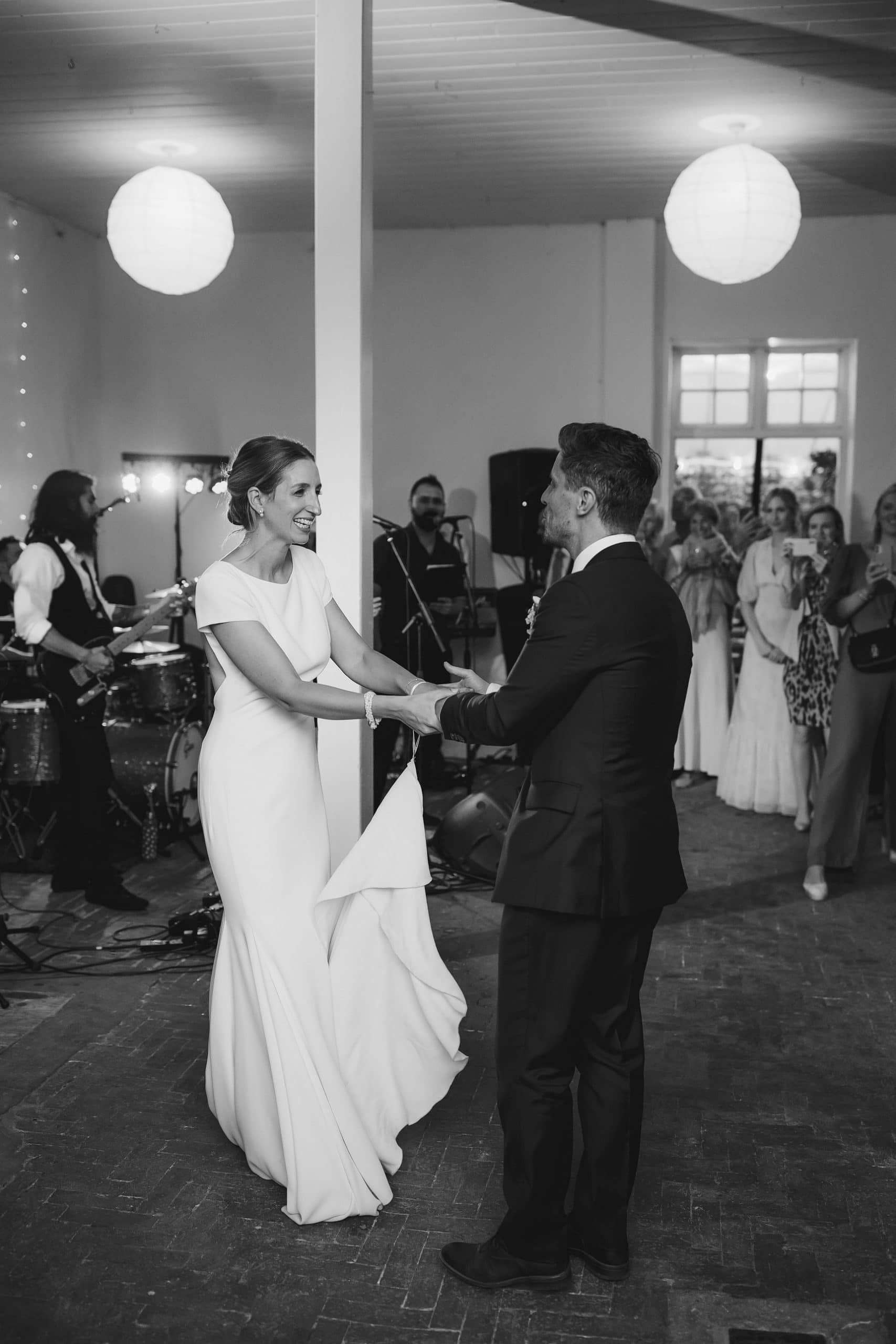 bride and grooms first dance at bignor park